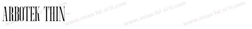 arbotek thin字体转换
